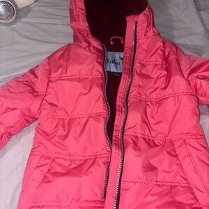Vibrant Pink Kids Puffer Jacket